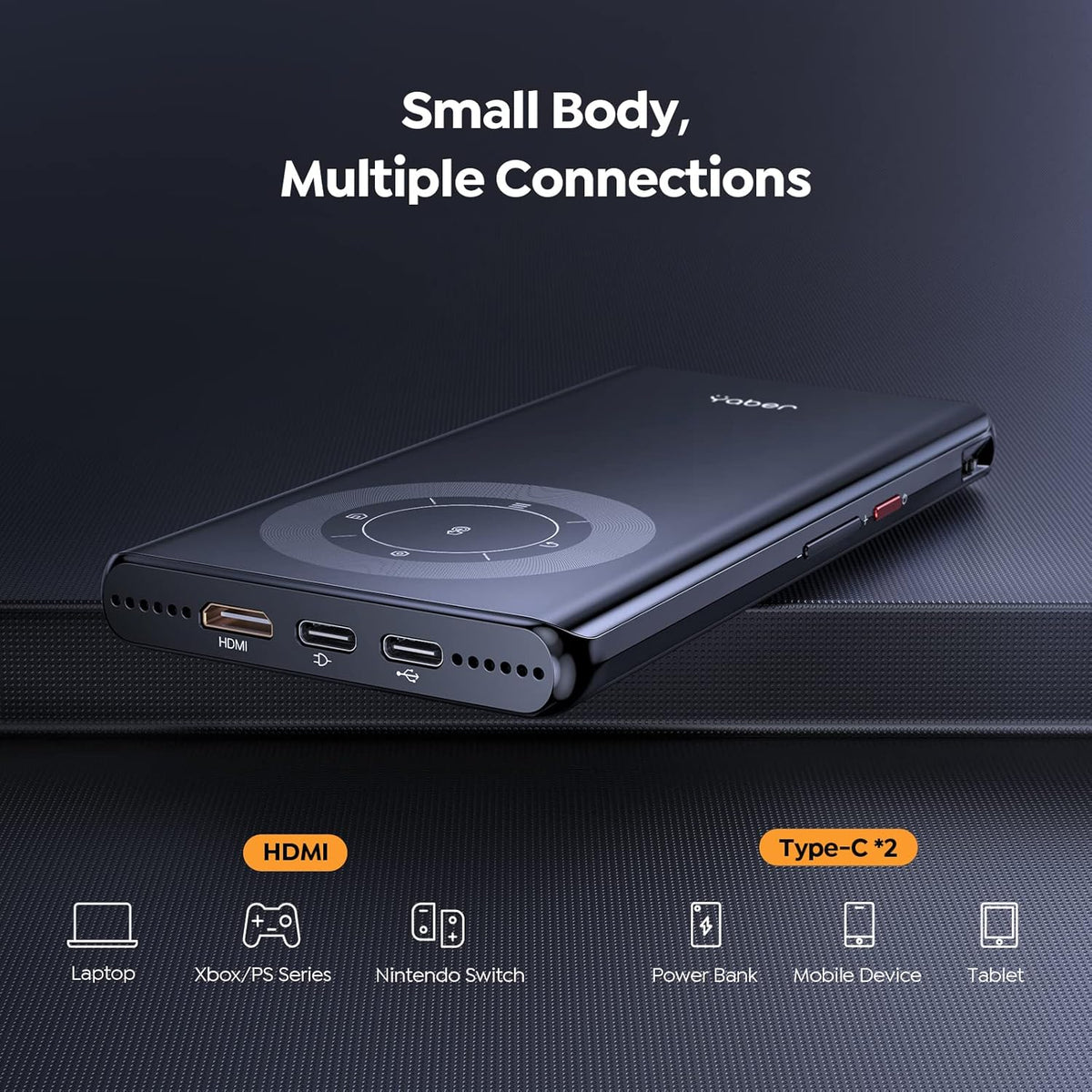 REALME T1 Mini Pocket Projector with WiFi and Bluetooth, with Power Bank